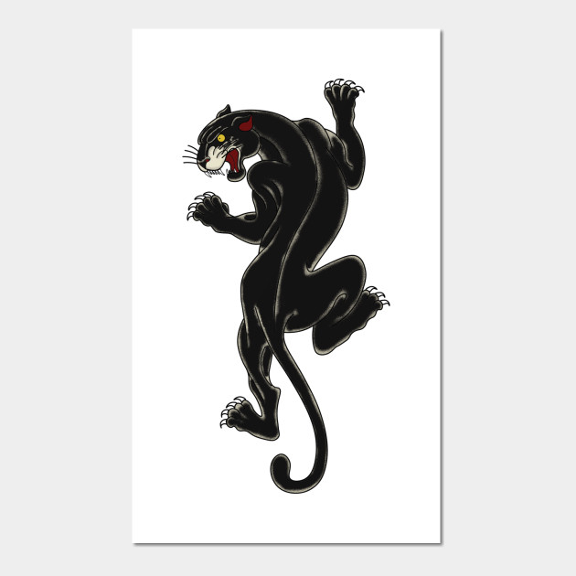 Traditional Panther Tattoo Drawing - Best Tattoo Ideas